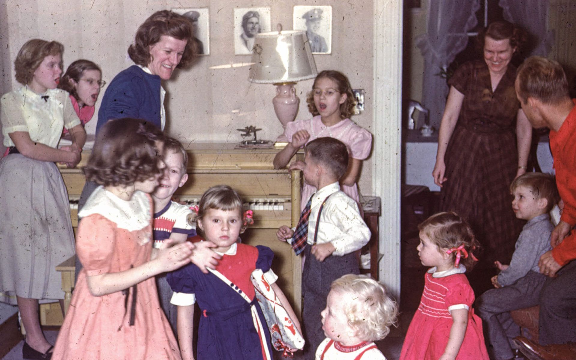 Children at Christmas celebration